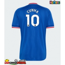Camisa de Futebol Manchester United Matheus Cunha #10 Equipamento Secundário 2026-27 Manga Curta